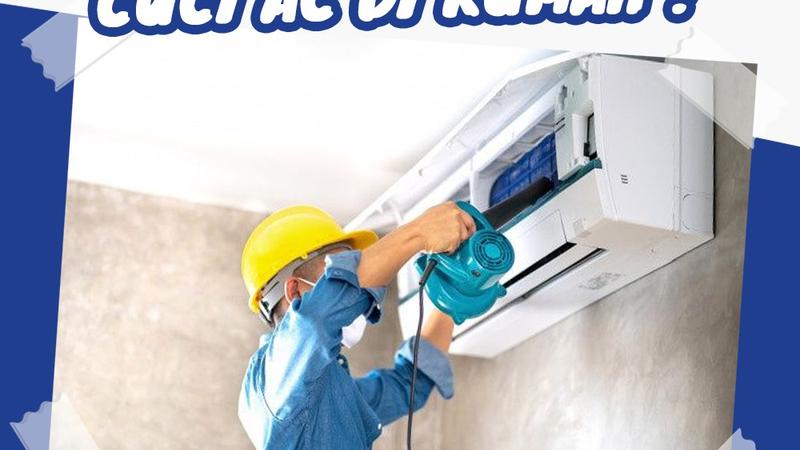 Teknisi AClean memperbaiki AC bocor